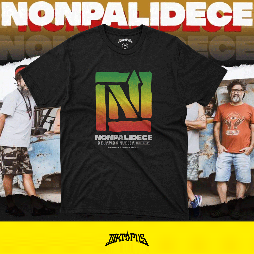 camiseta concierto Nonpalidece en El Salvador 2023 | Inktopus Shop